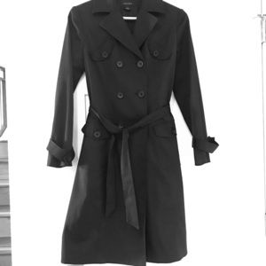 Black Trench Coat with Belt